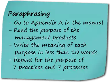 Paraphrasing helps your exam revision and preparation.