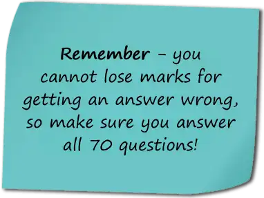 Practitioner exam tip – answers all 70 questions.