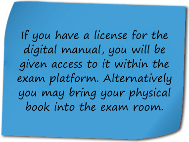 Practitioner exam tip – use your digital manual.