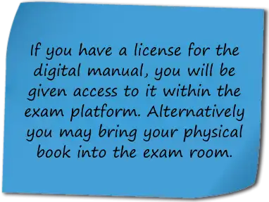 Practitioner exam tip – use your digital manual.